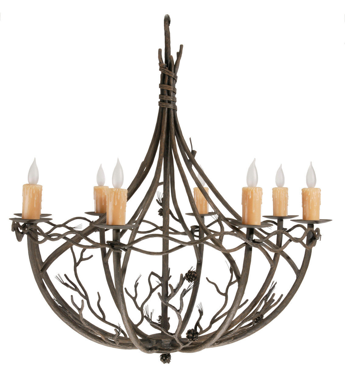 Evergreen Iron Chandelier