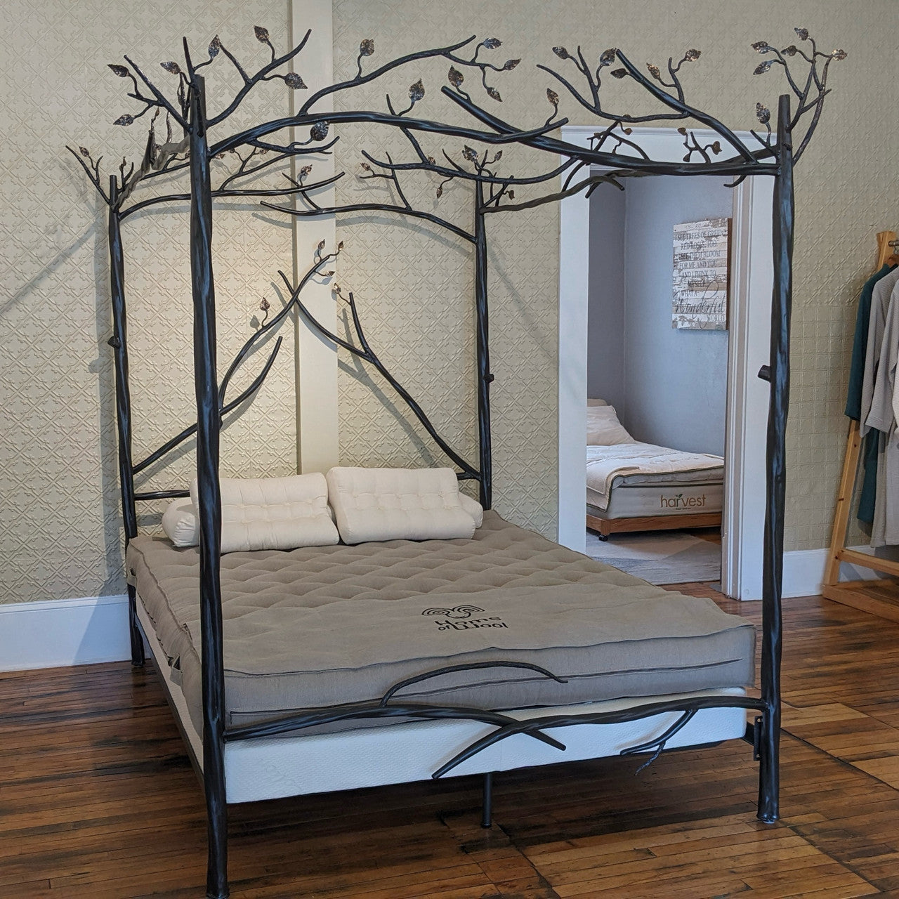 Urban Forge Forest Canopy Hand-Forged Iron Bed