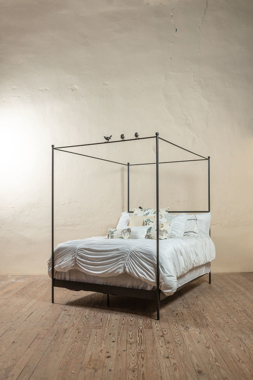 Urban Forge USA Bird on a Wire Wrought Iron Canopy Bed