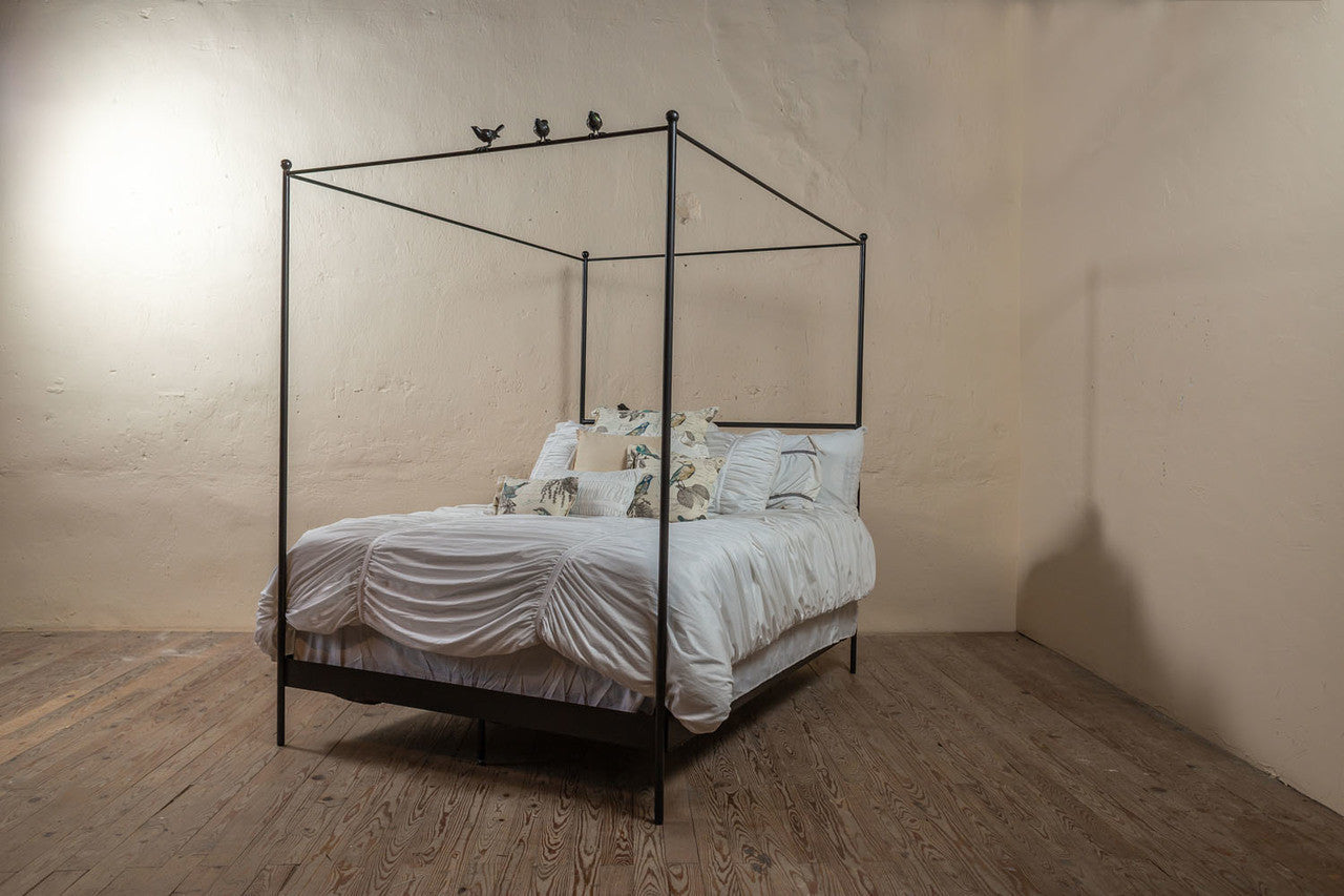 Urban Forge USA Bird on a Wire Wrought Iron Canopy Bed