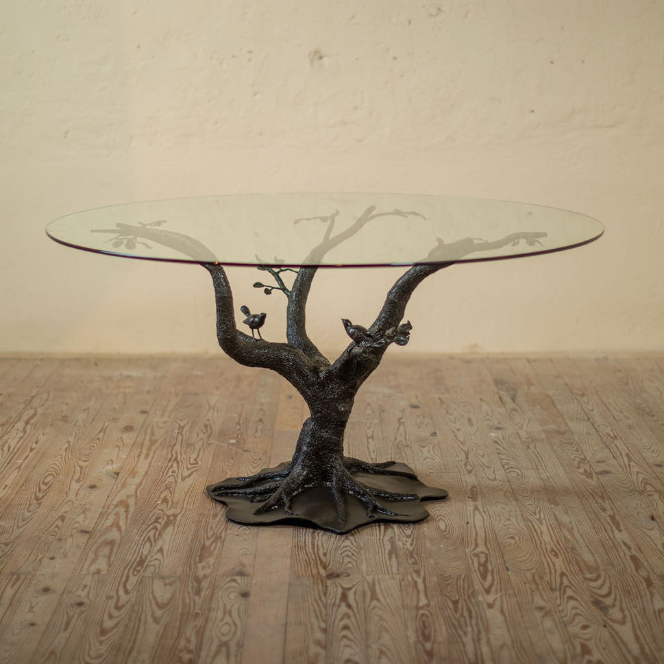Urban Forge Tree of Life Dining Table With Wrought Iron Base