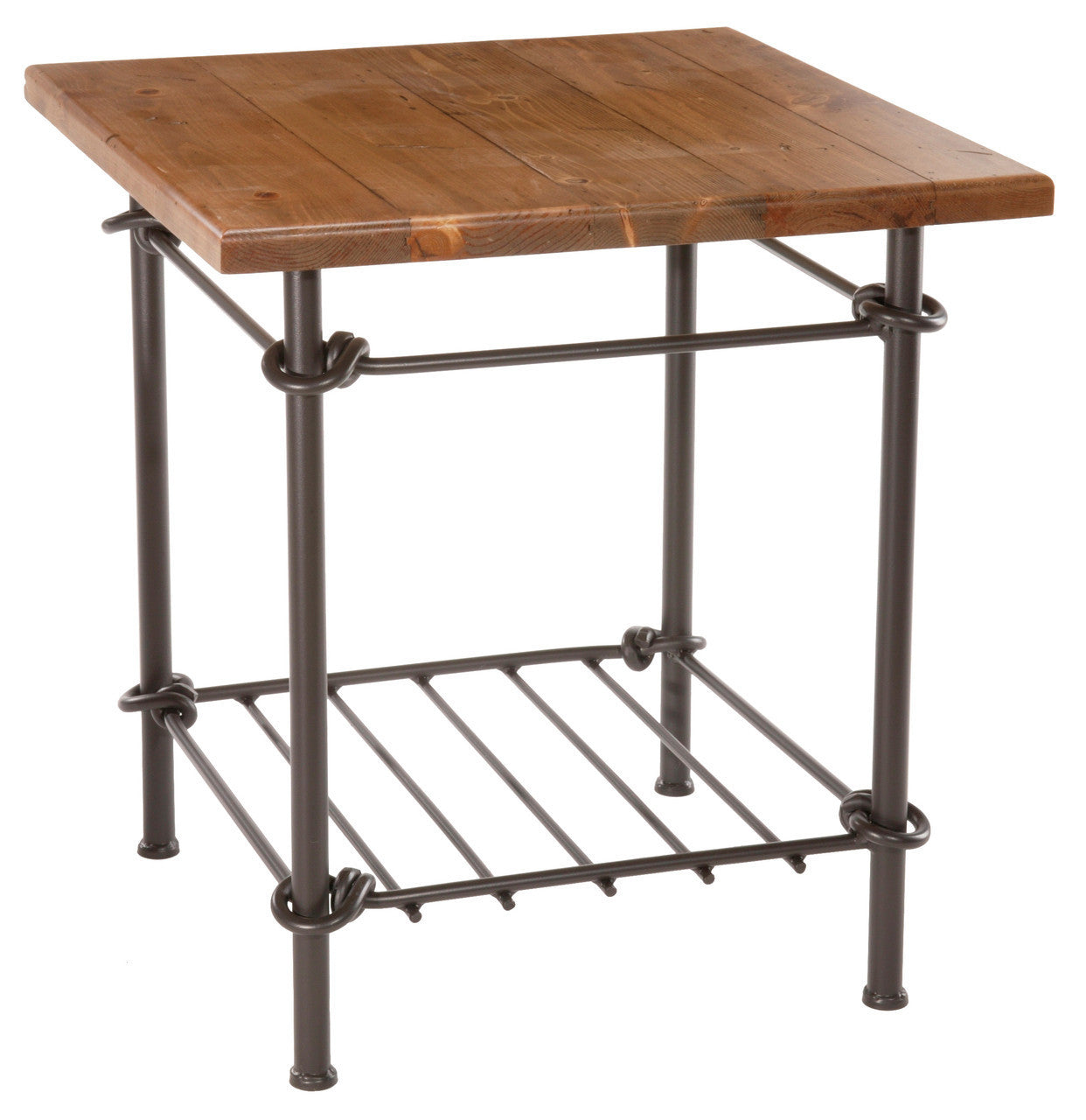 Urban Forge Rose Bud Iron Side Table