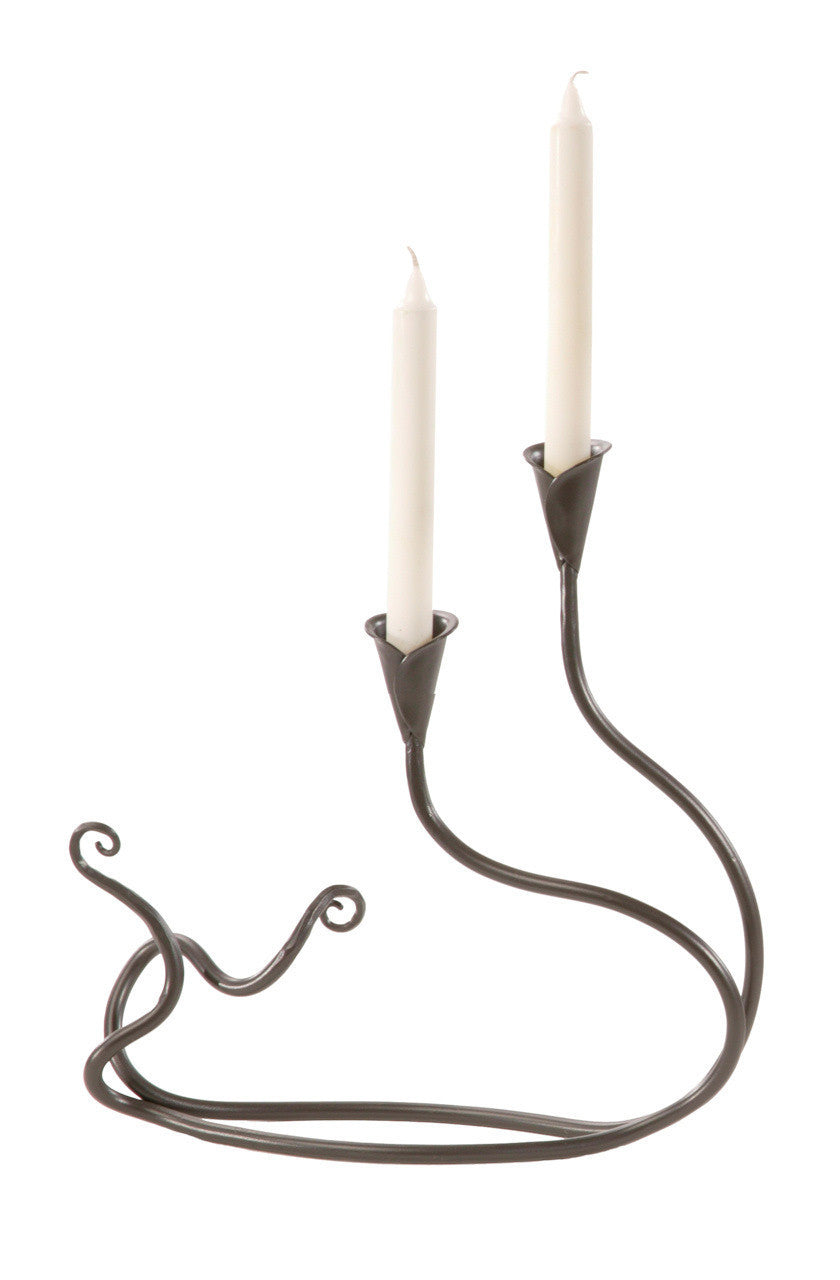 Urban Forge Ivy Iron Candle Holder Double