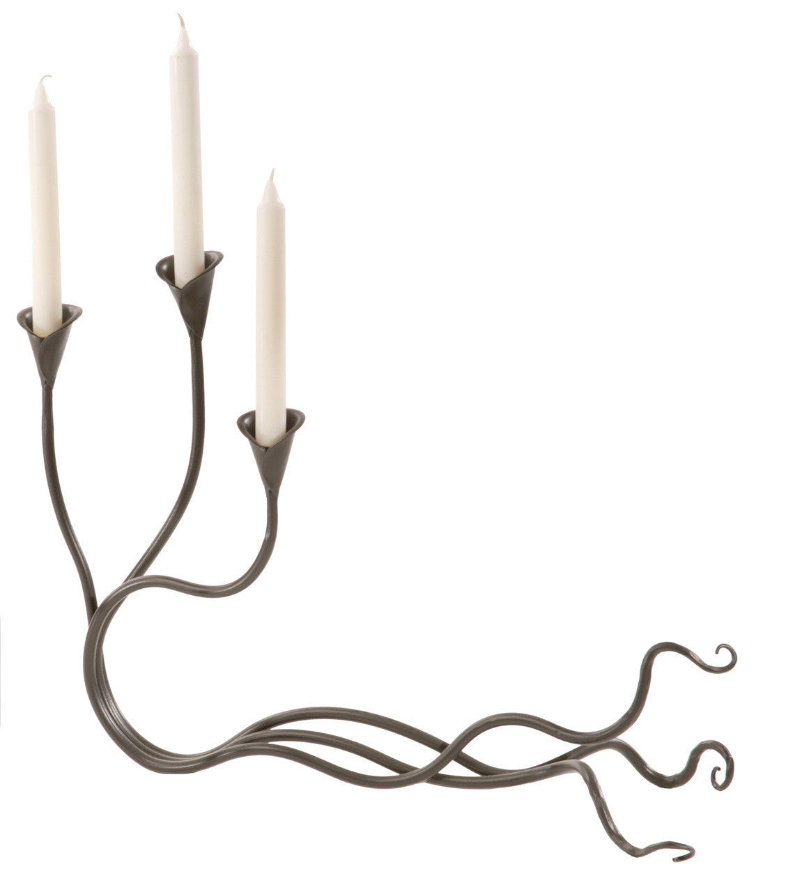 Urban Forge Ivy Wrought Iron Triple Candle Holder