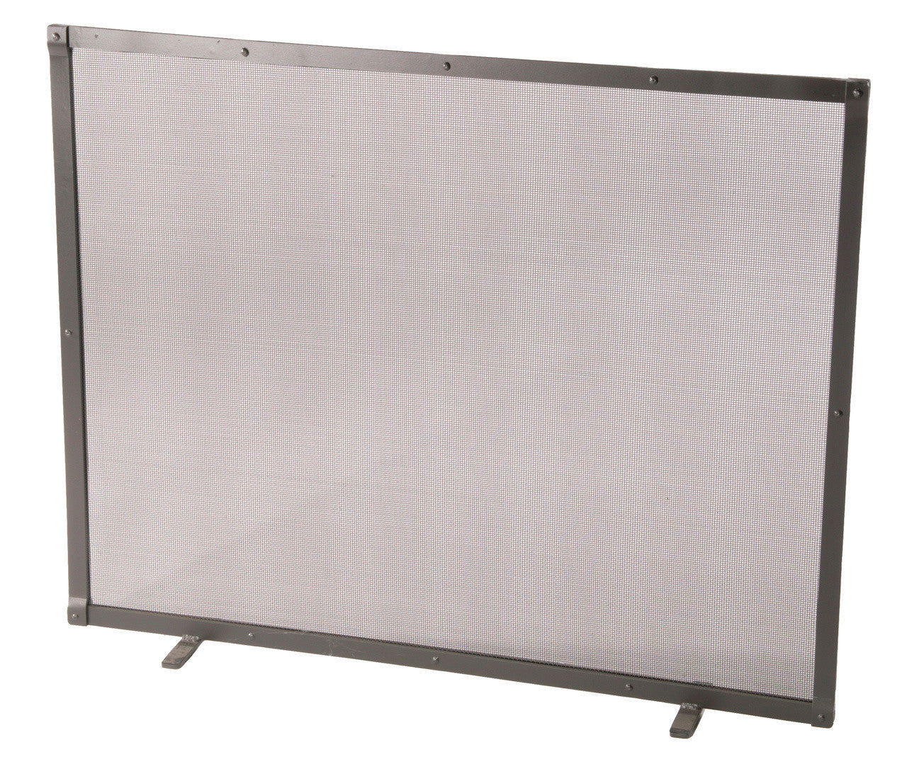 Urban Forge Custom Size Iron Fire Screen Full Faced Single Panel with Feet