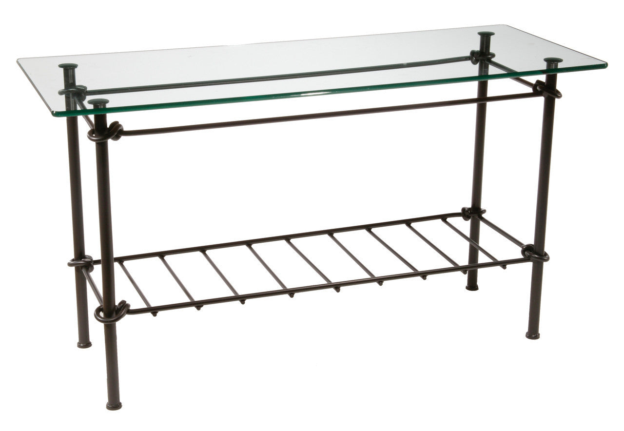 Urban Forge Rose Bud Iron Console Sofa Table