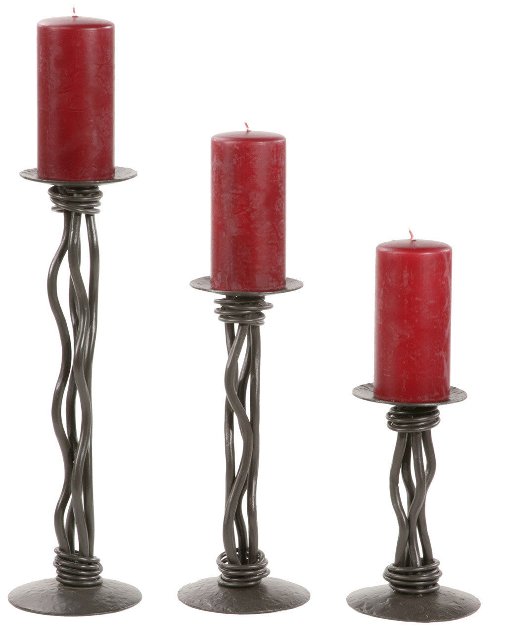 Urban Forge Black River Iron Renaissance Single Candle Holder