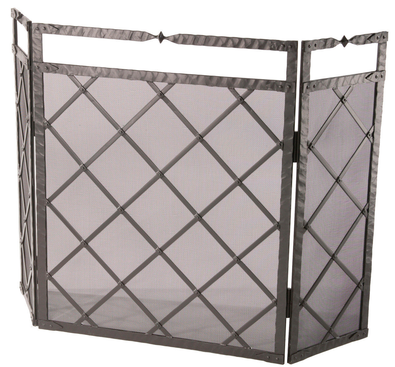 Urban Forge Iron Fire Screen Blackwell Collection Triple Panel