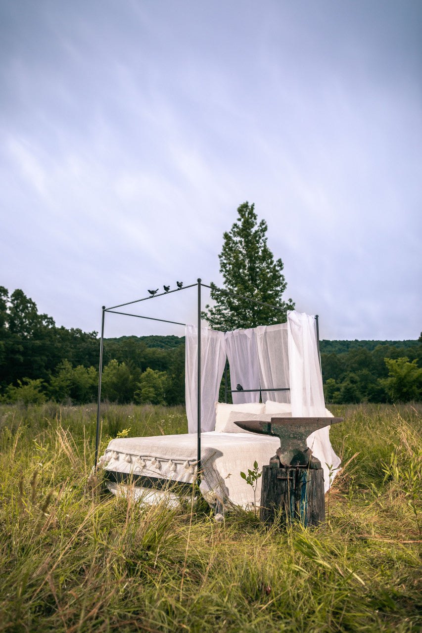 Urban Forge USA Bird on a Wire Wrought Iron Canopy Bed