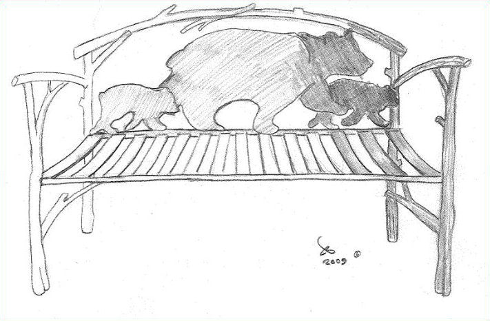 Custom Bear Bench