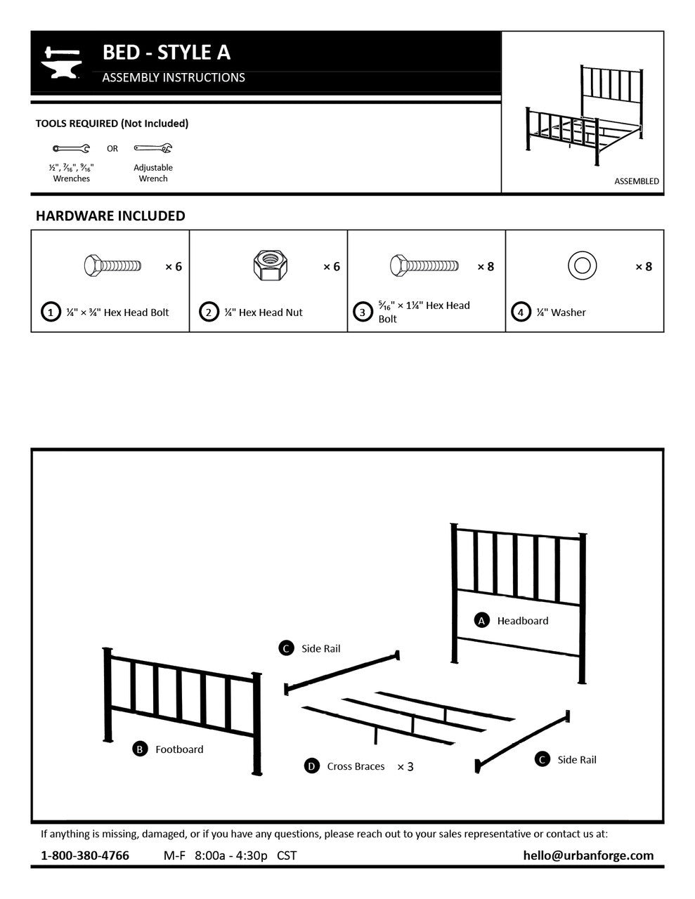 Urban Forge Windfall Wrought Iron Bed