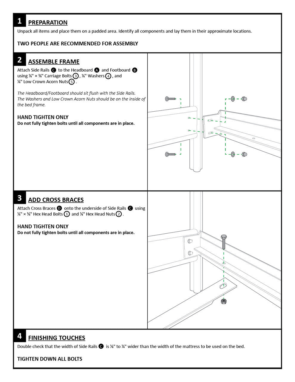 Urban Forge Twist Iron Bed
