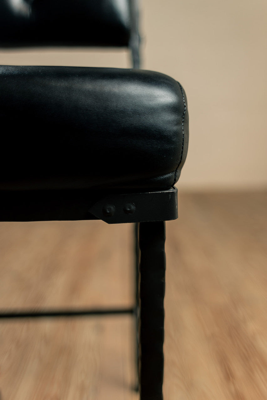 Urban Forge Blackwell Iron Stool with Padded Back