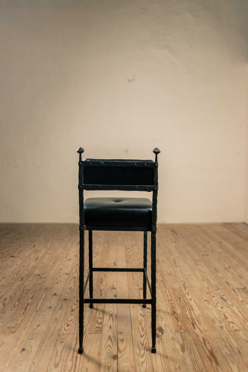 Urban Forge Blackwell Iron Stool with Padded Back