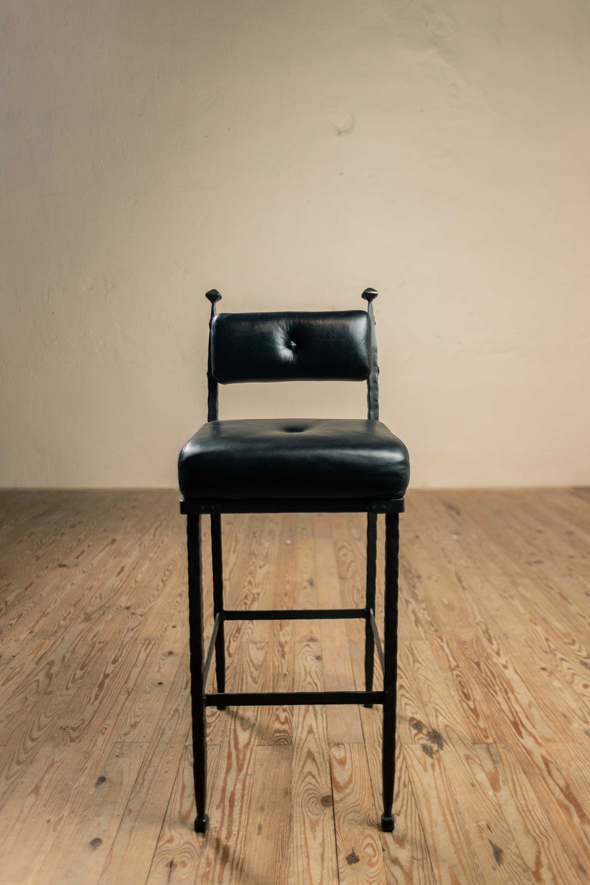 Urban Forge Blackwell Iron Stool with Padded Back