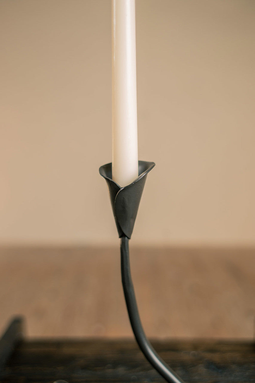 Urban Forge Ivy Wrought Iron Single Candle Holder