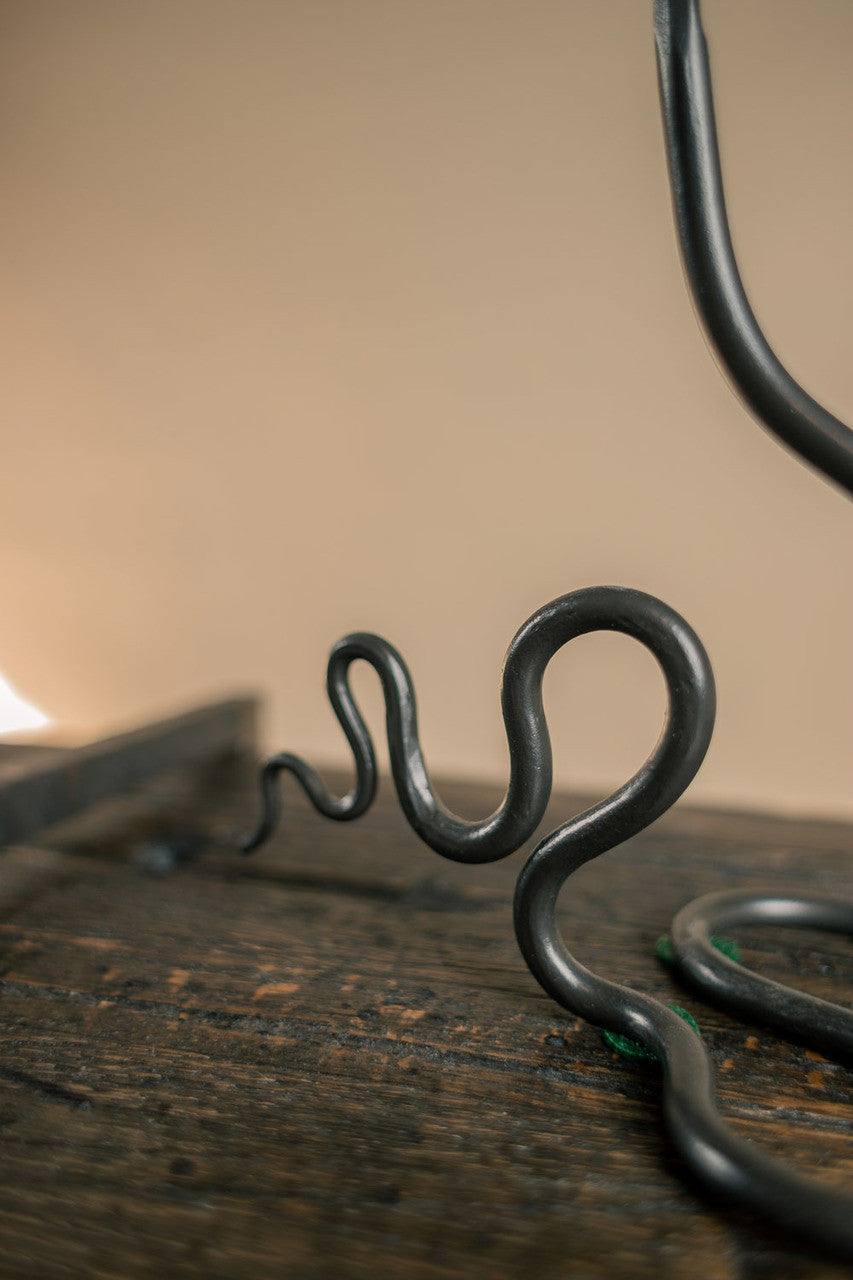 Urban Forge Ivy Wrought Iron Single Candle Holder