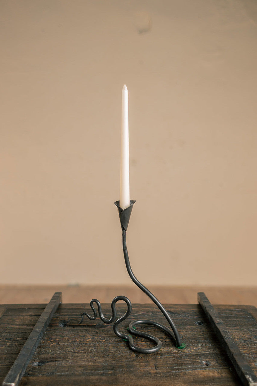 Urban Forge Ivy Wrought Iron Single Candle Holder