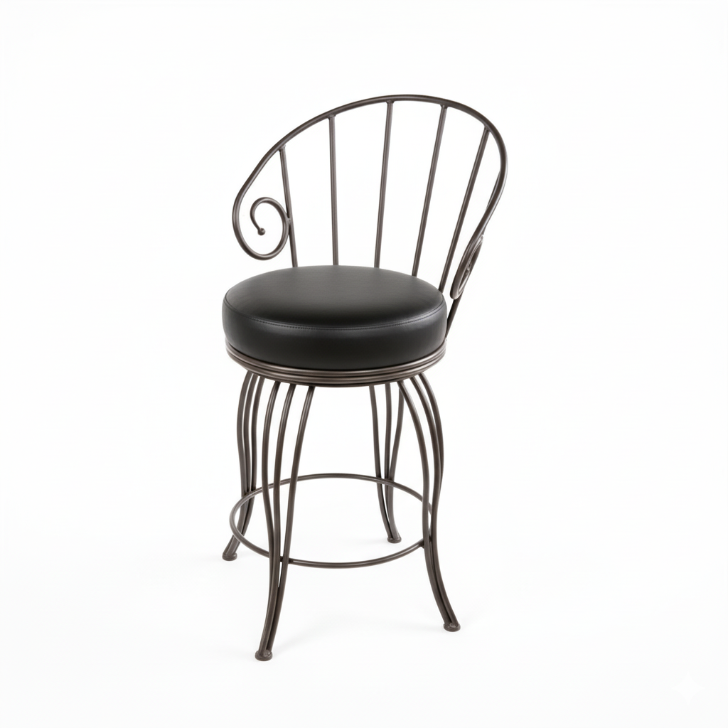 Caraway Iron Stool with Swivel Seat