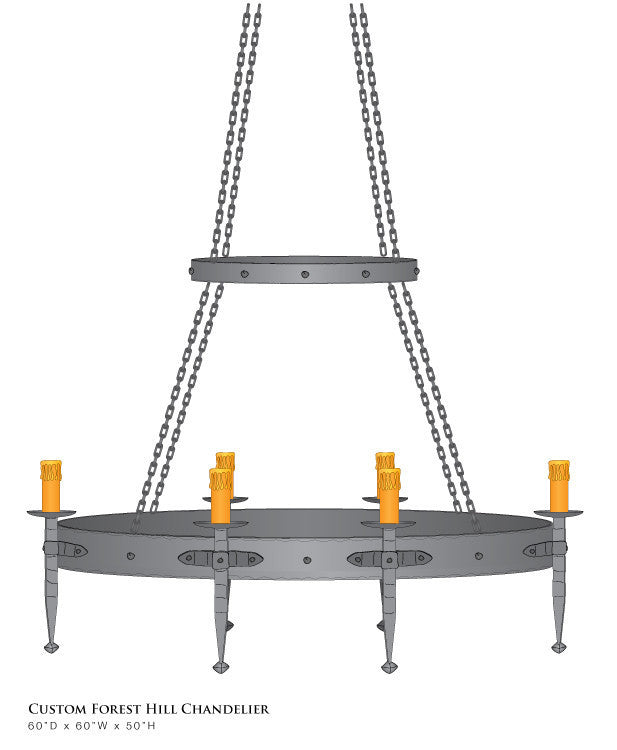 Custom Blackwell Chandelier