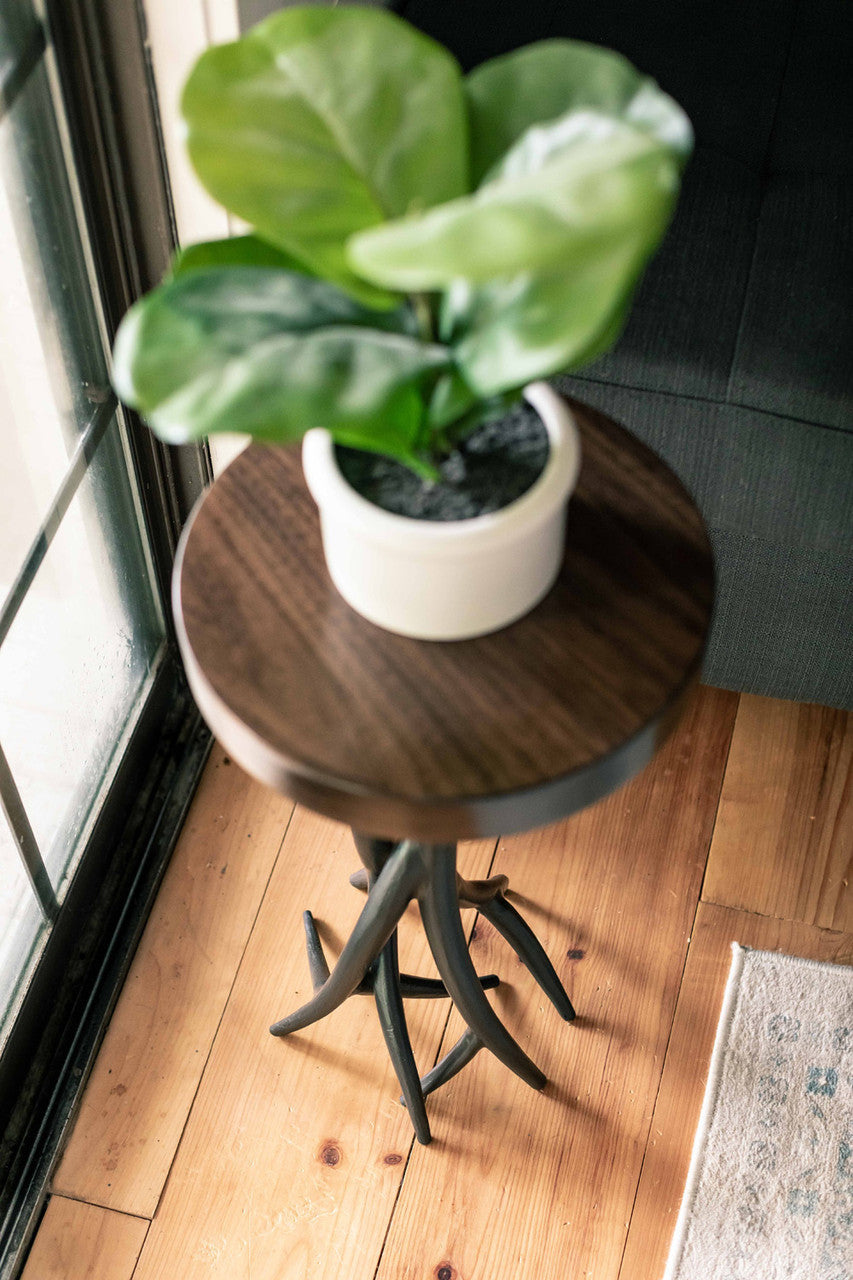 Urban Forge Driftwood Iron Accent Table