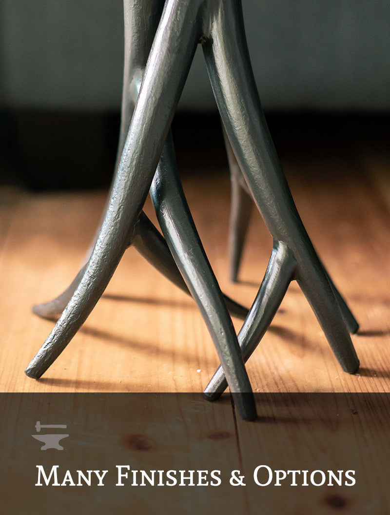 Urban Forge Driftwood Iron Accent Table