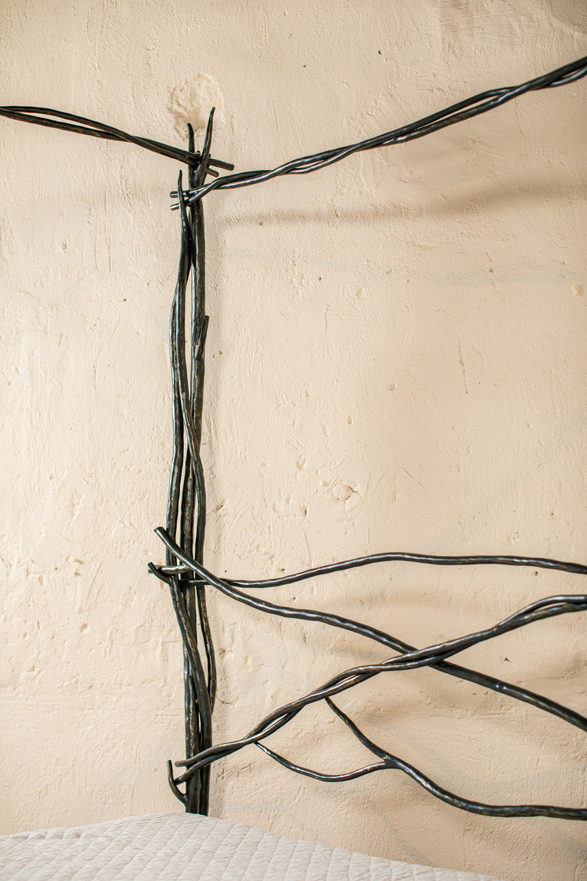 Urban Forge Driftwood Arbor Forged Iron Canopy Bed