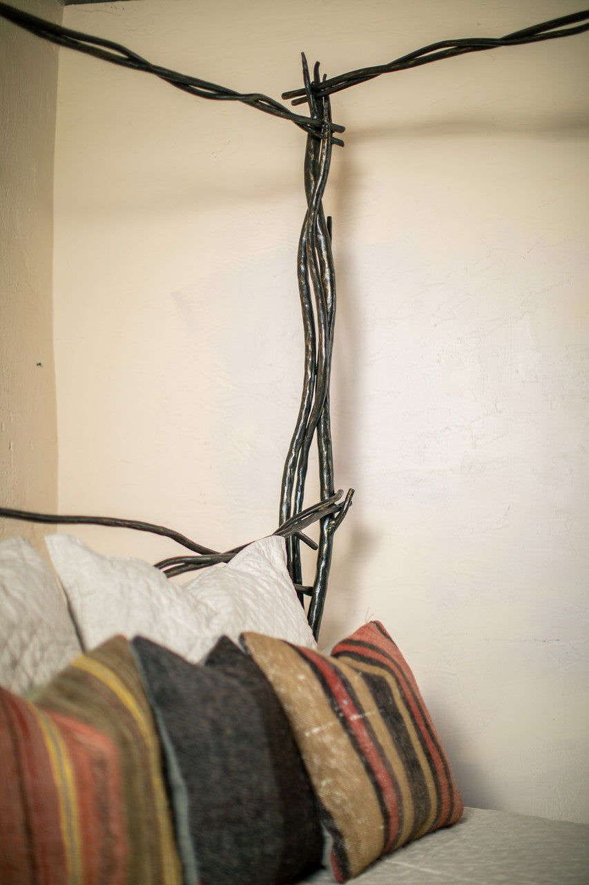Urban Forge Driftwood Arbor Forged Iron Canopy Bed