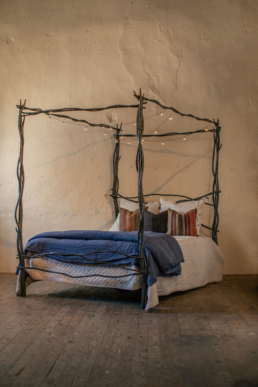 Urban Forge Driftwood Arbor Forged Iron Canopy Bed