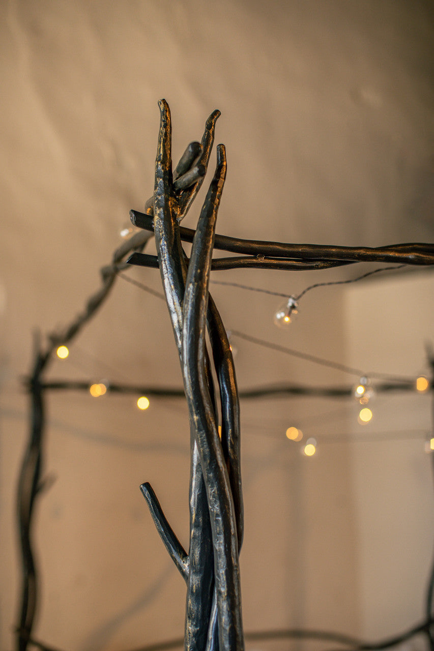 Urban Forge Driftwood Arbor Forged Iron Canopy Bed
