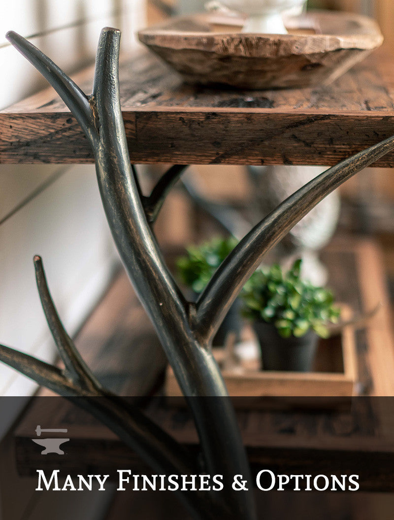 Urban Forge Driftwood Hand Forged Low Bookshelf