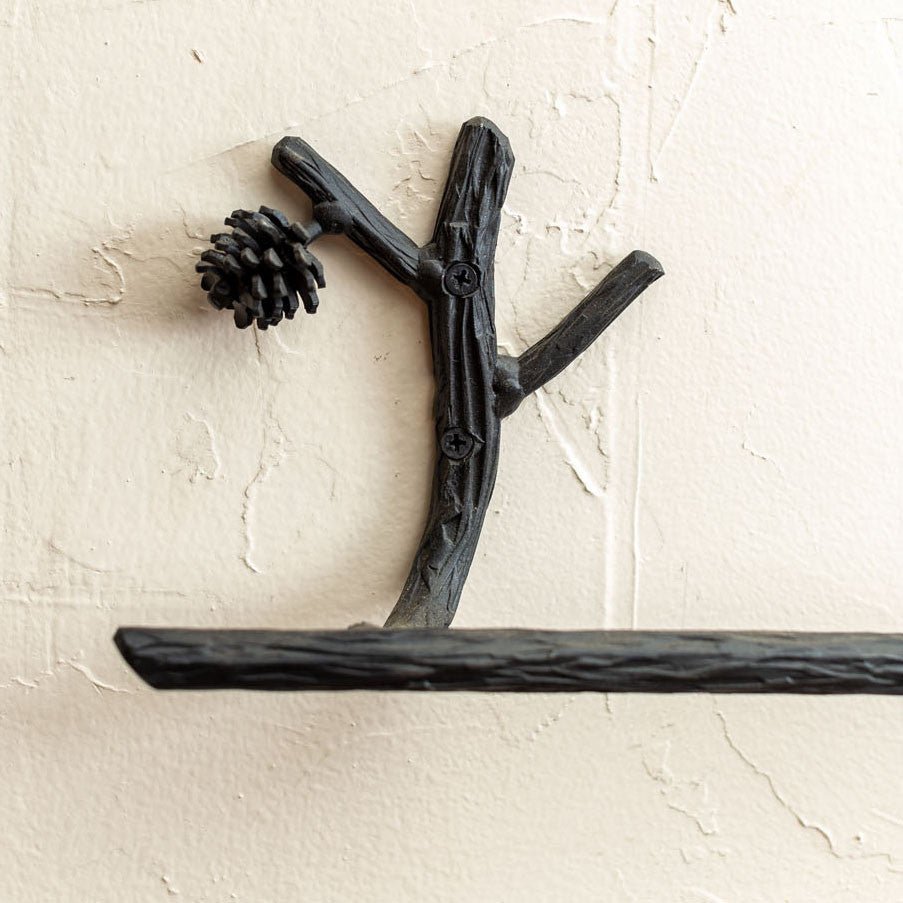Urban Forge Evergreen Hand-Forged Iron Towel Bar
