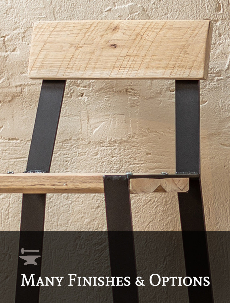 Urban Forge The 201 Forged Stool With Reclaimed Wood Seat