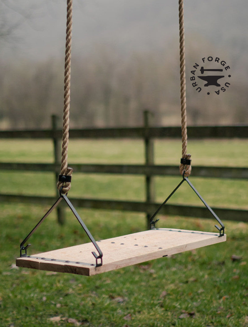 Urban Forge The 201 Swing with Oak Wood Planks
