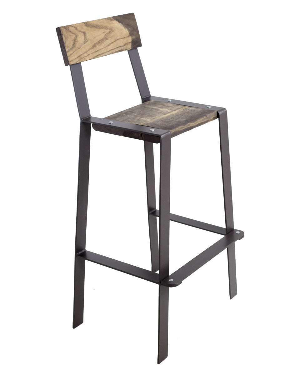 Urban Forge The 201 Forged Stool With Reclaimed Wood Seat
