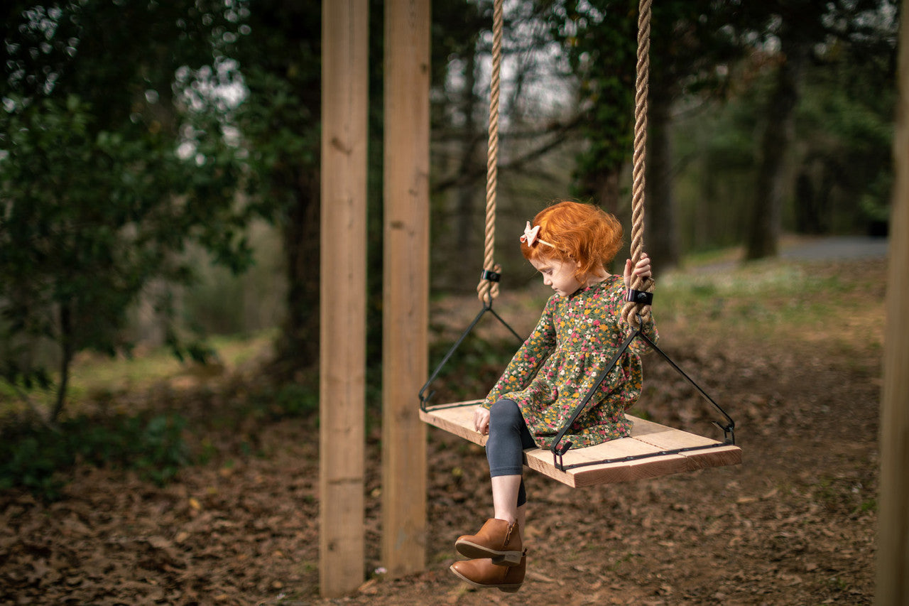 Urban Forge The 201 Swing with Oak Wood Planks