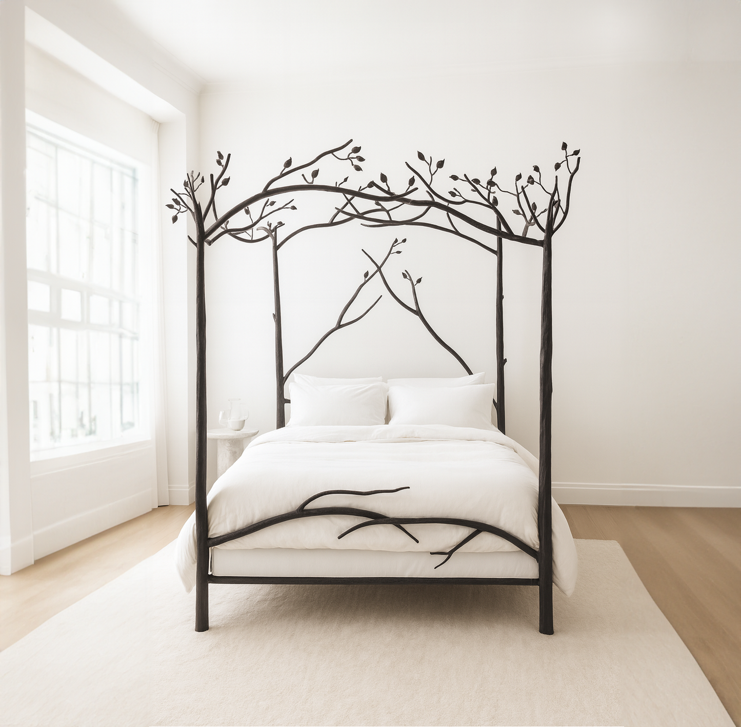 Forest Canopy Hand-Forged Iron Bed