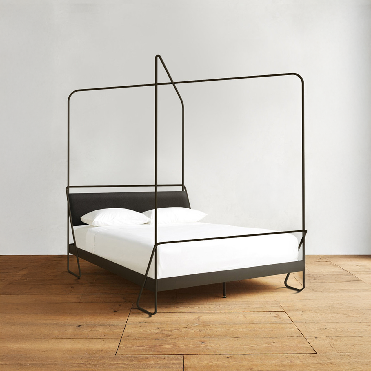 Urban Forge Alma Hand Forged Iron Canopy Platform Bed