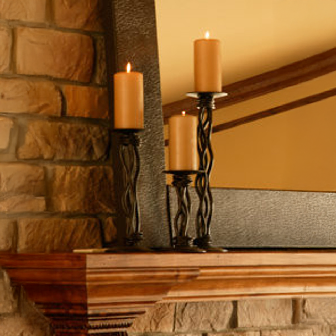 Urban Forge Black River Iron Renaissance Single Candle Holder