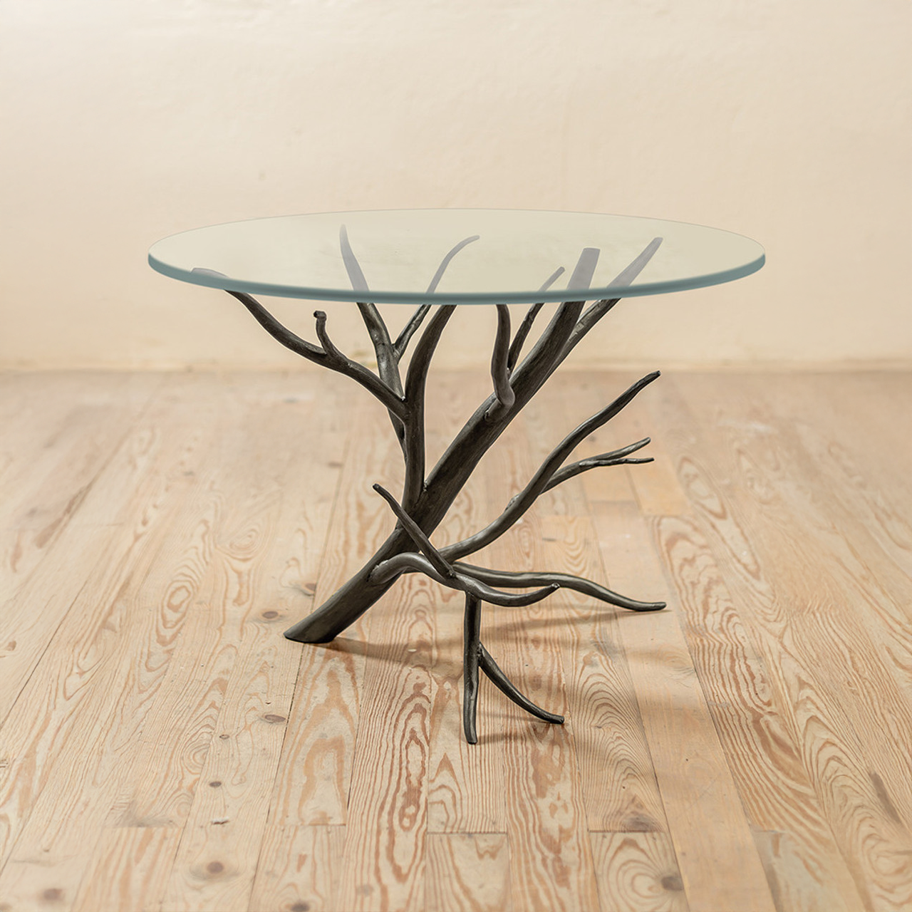 Urban Forge Driftwood Hand-Forged Iron Side Table