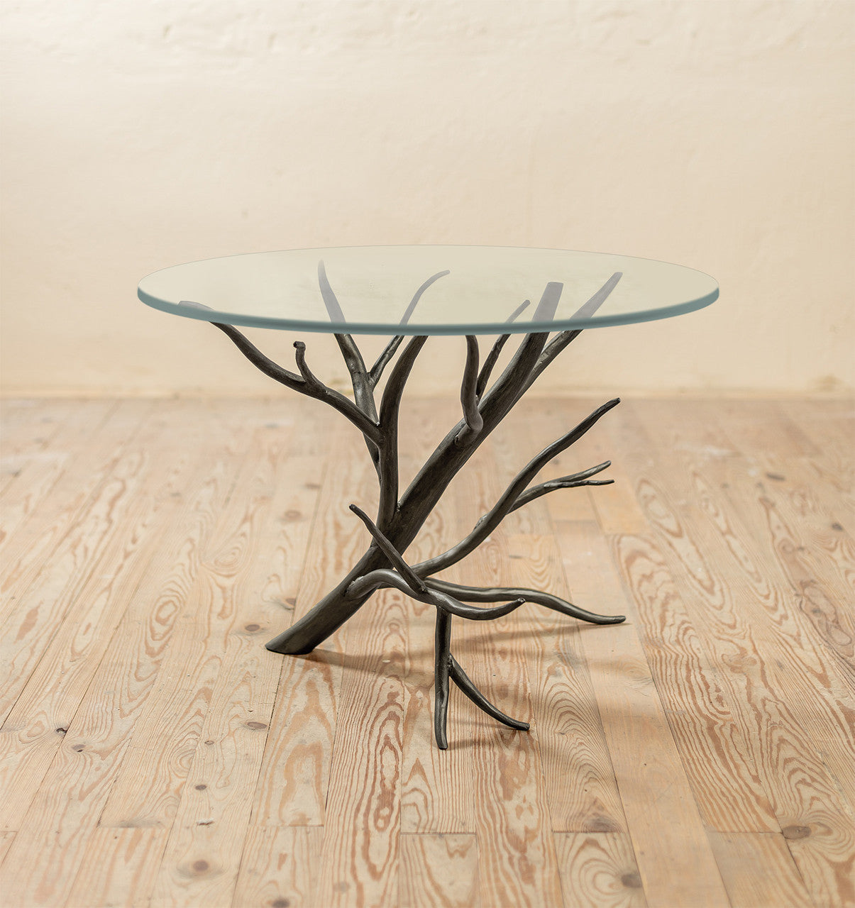 Urban Forge Driftwood Hand-Forged Iron Side Table