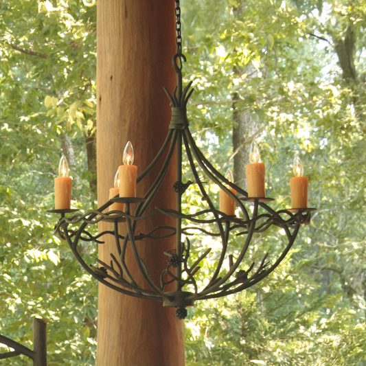Urban Forge Evergreen Iron Chandelier