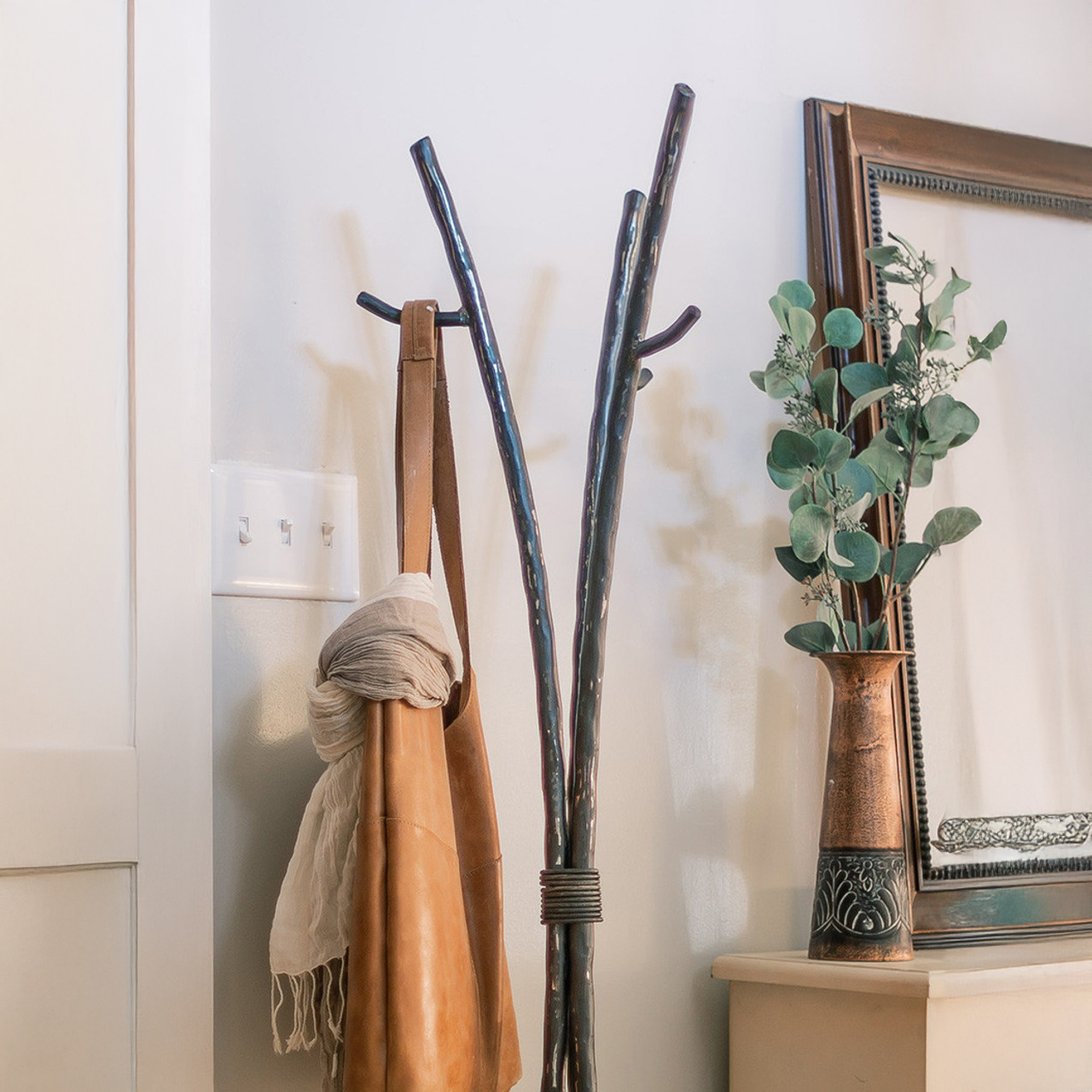 coat rack plant stand Wrought Iron Coat Tree