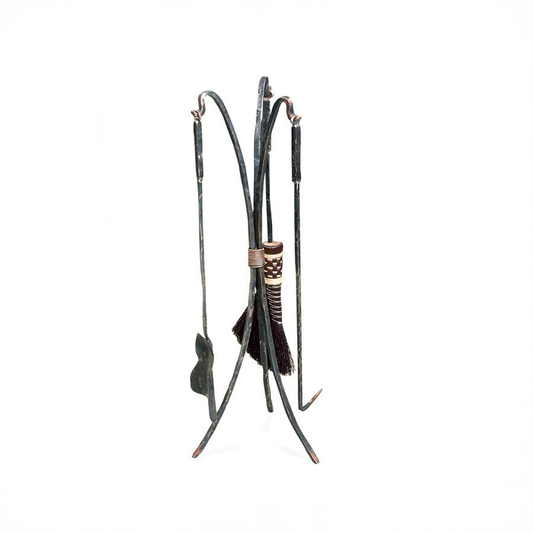 Urban Forge Meridian Standing Fireplace Tool Set - 3 Piece Set