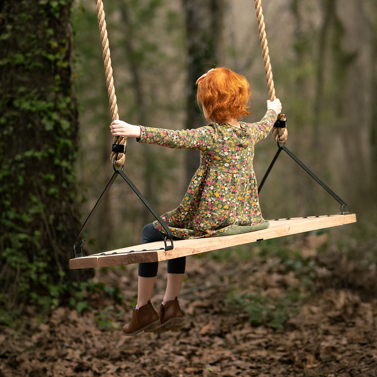 Urban Forge The 201 Swing with Oak Wood Planks