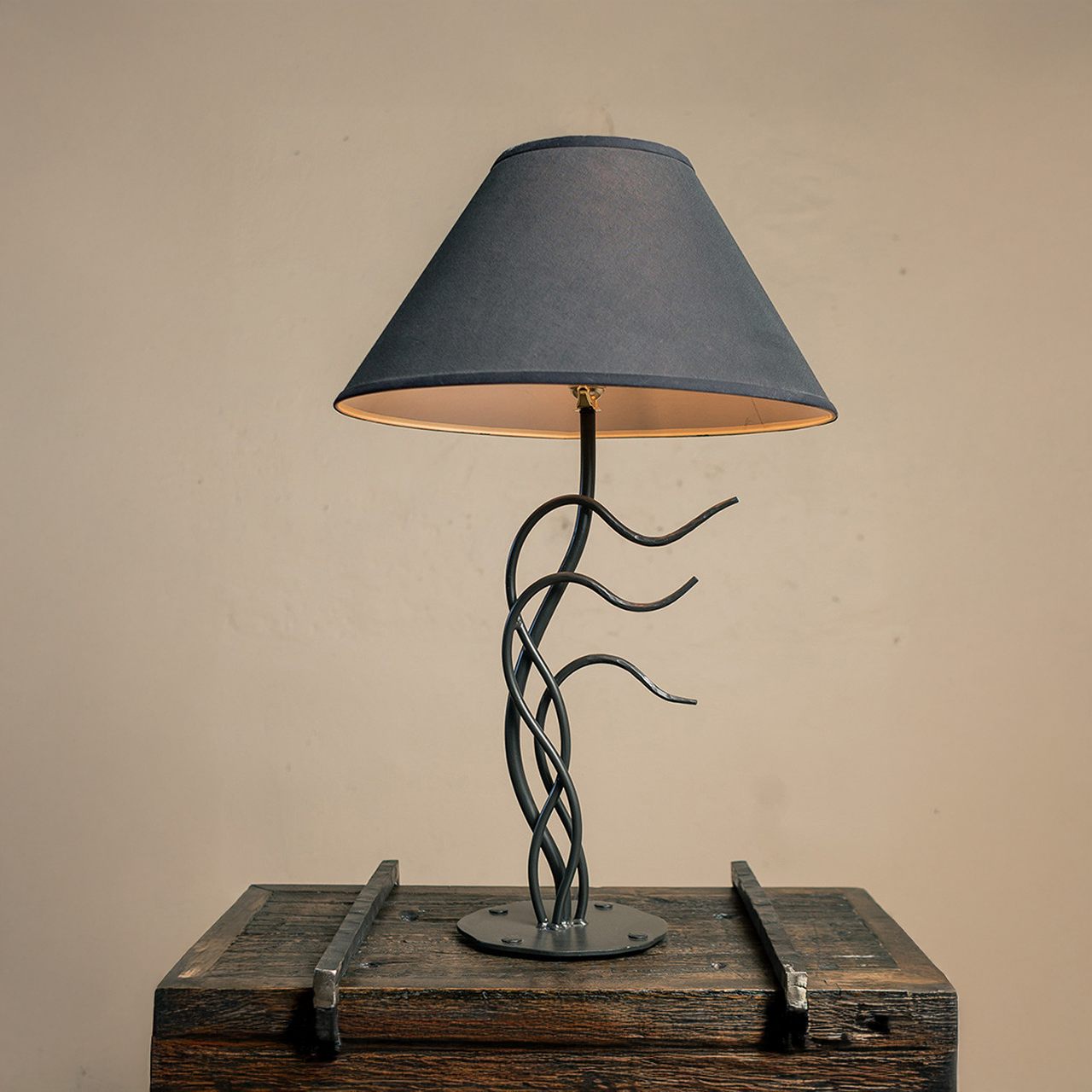 Urban Forge Windblown Iron Table Lamp