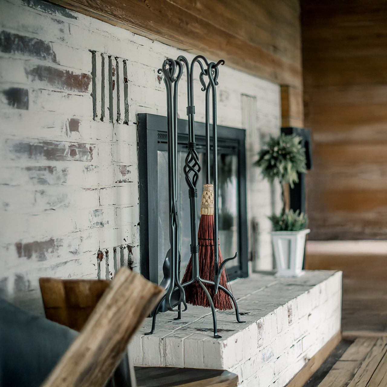 Urban Forge Woven Fireplace Tool Set - 5 Piece Set