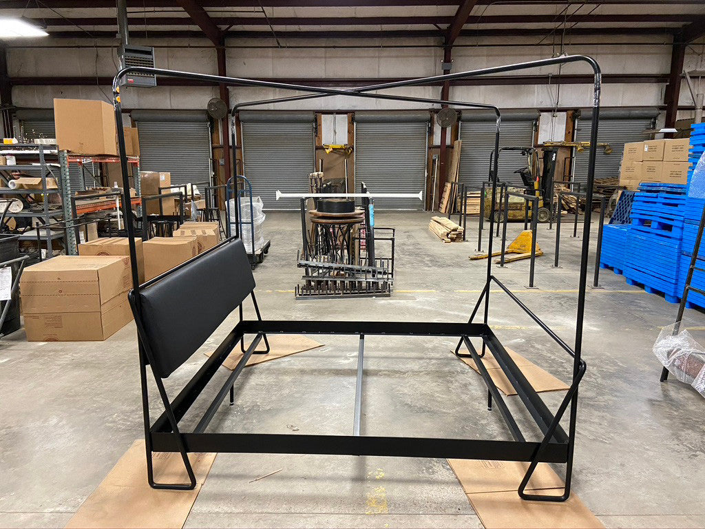 Urban Forge Alma Hand Forged Iron Canopy Platform Bed