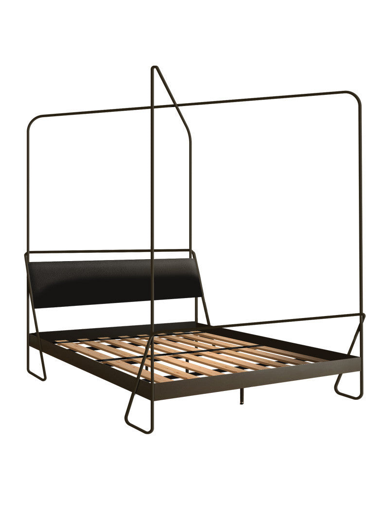 Urban Forge Alma Hand Forged Iron Canopy Platform Bed
