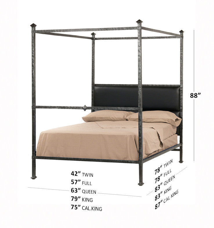 Urban Forge Blackwell Forged Iron Canopy Bed